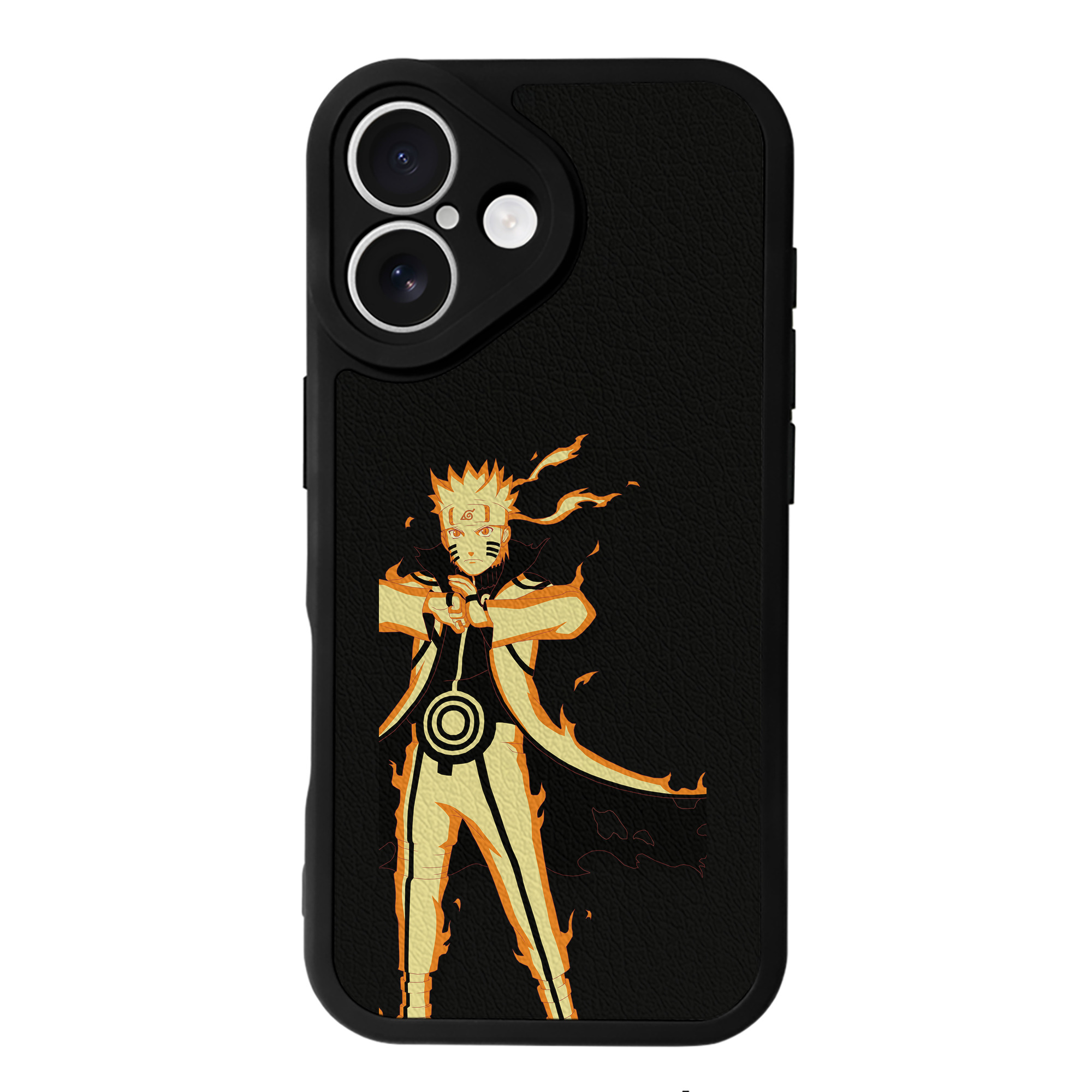 （画像用） NARUTO -ナルト- うずまき ナルト Uzumaki Naruto 【iPhone 16シリーズ対応】シリコンスマホケース（レザー調） 材質：シリコン